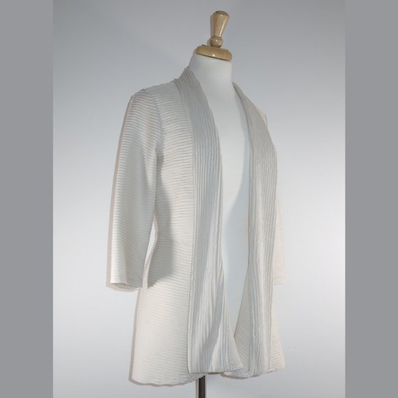 Frank Lyman Cream Cardigan Coat - size 6 - Picture 8 of 16